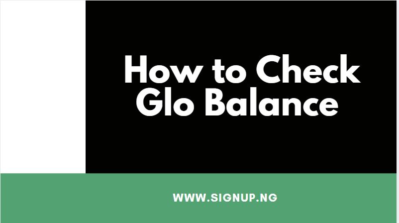 how to check glo balance