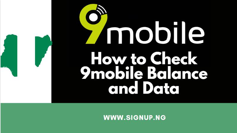 check 9mobile airtime and data