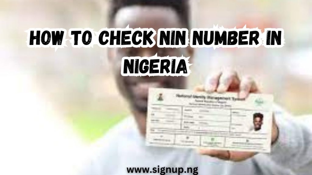 How to Check NIN Number in Nigeria 2024 (Explained) Signup.ng